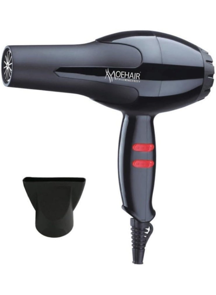 MoeHair Professional MO-7165 Hair Dryer For Women with Ionic Care & Double Overheat Protection, Hot & Cold Air Settings, Fast Drying Performance, Lightweight Design for Home & Salon Use - Image 1